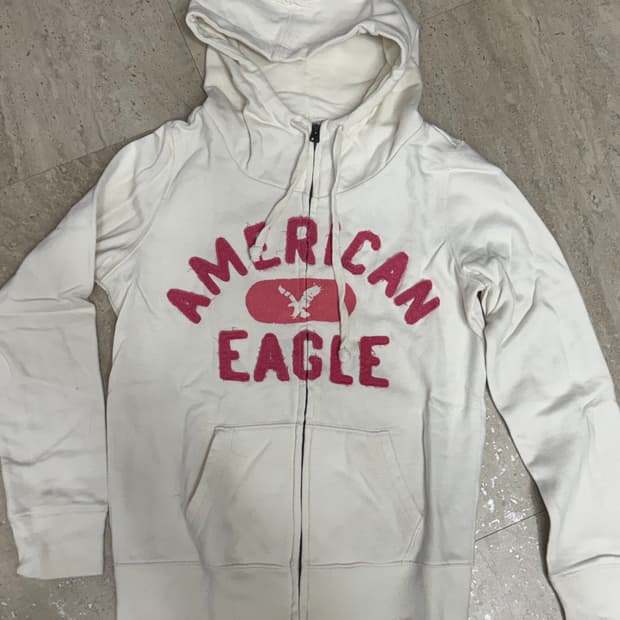 아메리칸이글 후드집업 화이트핑크