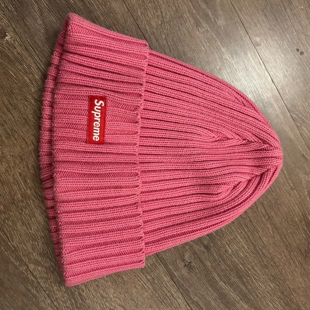 슈프림 오버다이드 비니 핑크