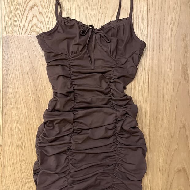 직구 빈티지 셔링 원피스