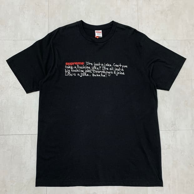 슈프림 조크 티셔츠 블랙 FW25 #591
