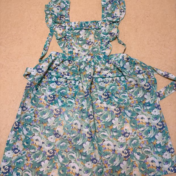 겐조 플로럴 앞치마 빈티지 켄조 에이프런 플라워 패턴