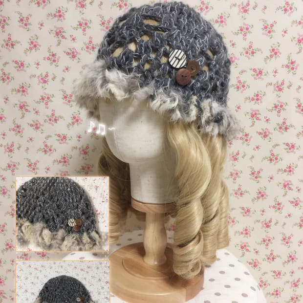 빈티지 모리걸 단추 버킷햇 