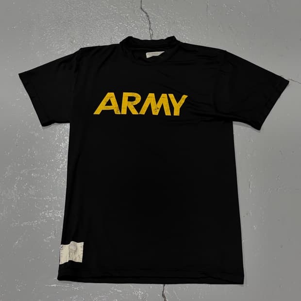 미군 육군(US Army) 블랙 트레이닝 훈련용 티셔츠