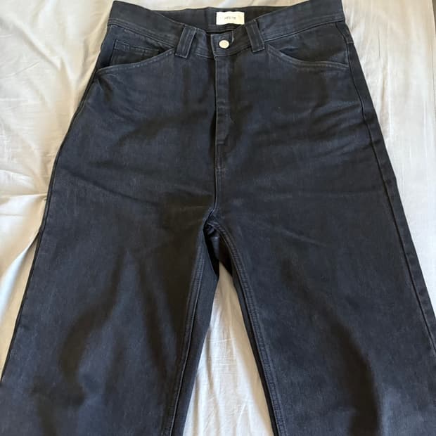 호이테 와이드 데님 팬츠 블랙 m