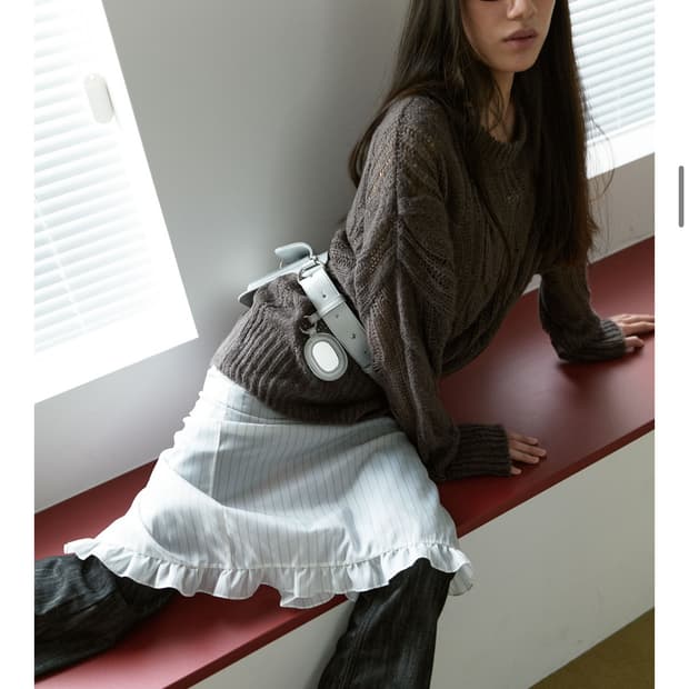 마조네 fril layered skirt