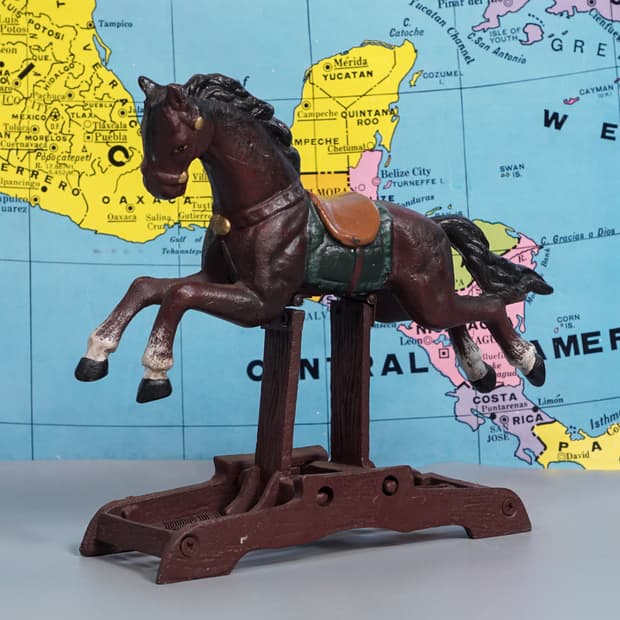 빈티지 소품 Cracker Barrel 주물 목마