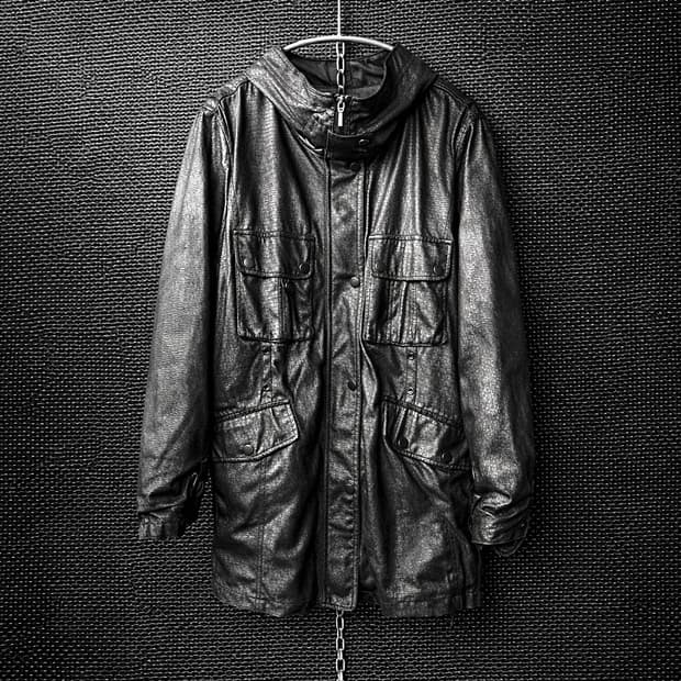 AN-SIDE 메탈릭 하이넥 자켓