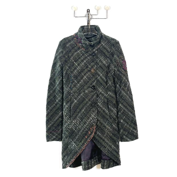 데시구알 울 스티치 코트