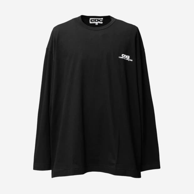 CDG 꼼데가르송 스몰 로고 롱슬리브 블랙