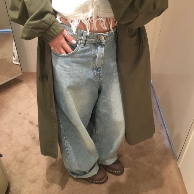 이도씨 연청 와이드 팬츠