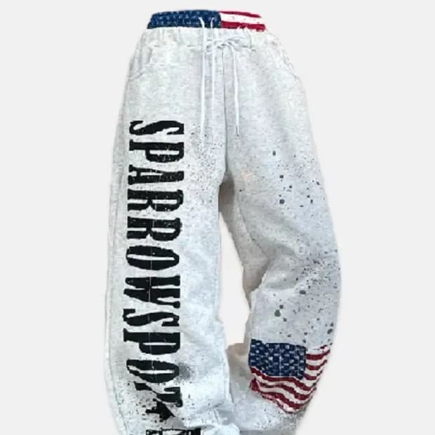 아메리카 새깅 더티그래픽 팬츠 y2k 펑크 남여공용