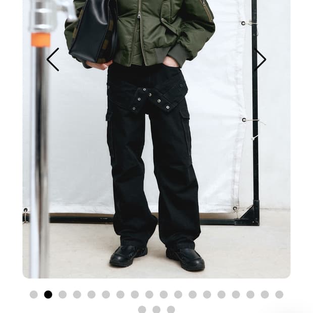 앤더슨벨 퍼 카라 ma-1 봄버 카키 m(새상품)