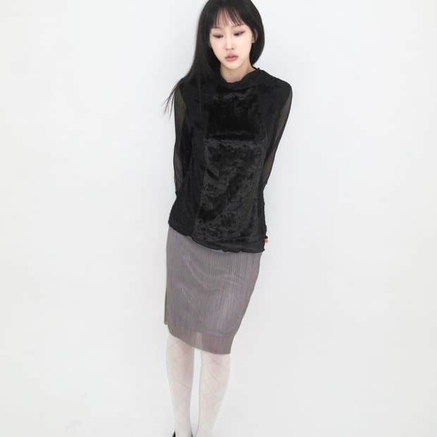 벨벳 시스루 탑