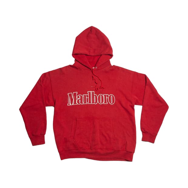 90's Marlboro 빈티지 말보로 후드 레드