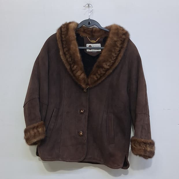 진도모피 OVIS 오비스 양가죽 양모 무스탕 코트 91-98-165