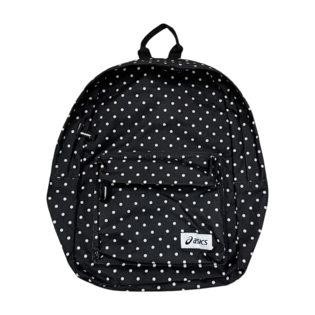 아식스 빈티지 모리걸 도트 땡땡이 백팩 가방 블랙