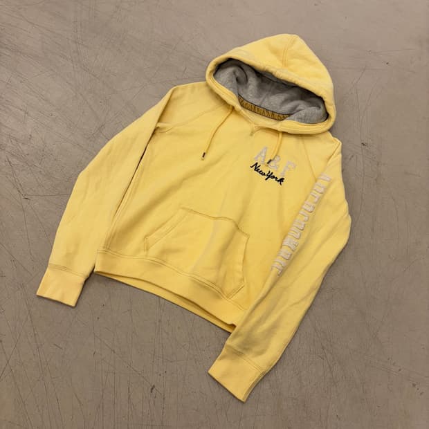 아베크롬비 사이드라인 옐로우 후드티