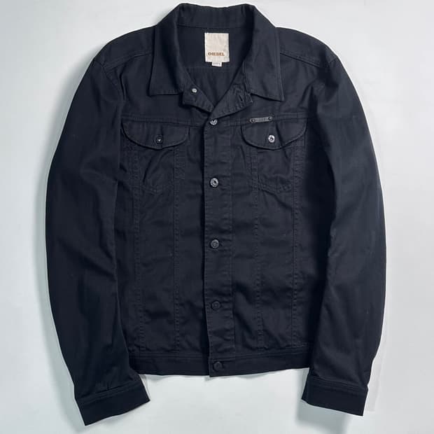 디젤 블랙 코튼 트러커 자켓  