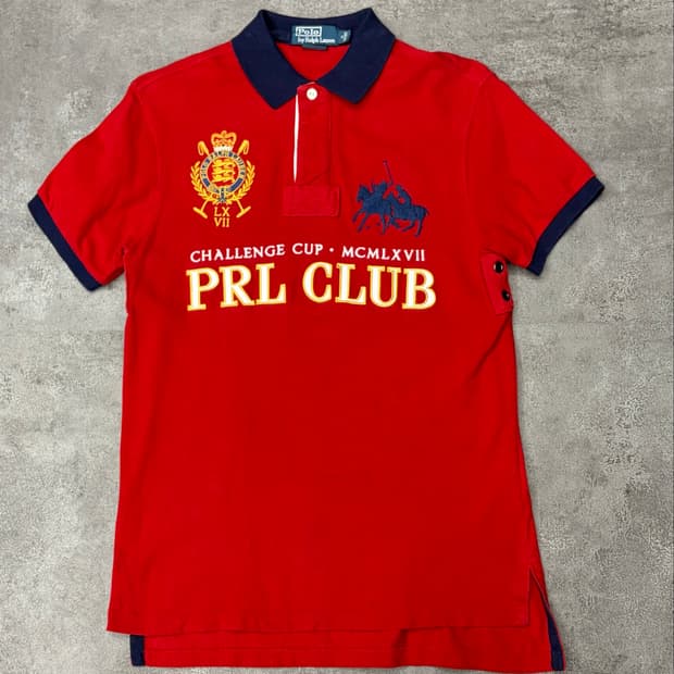 폴로 랄프로렌 빅포니 PRL CLUB 챌린지컵 반팔 카라티 레드