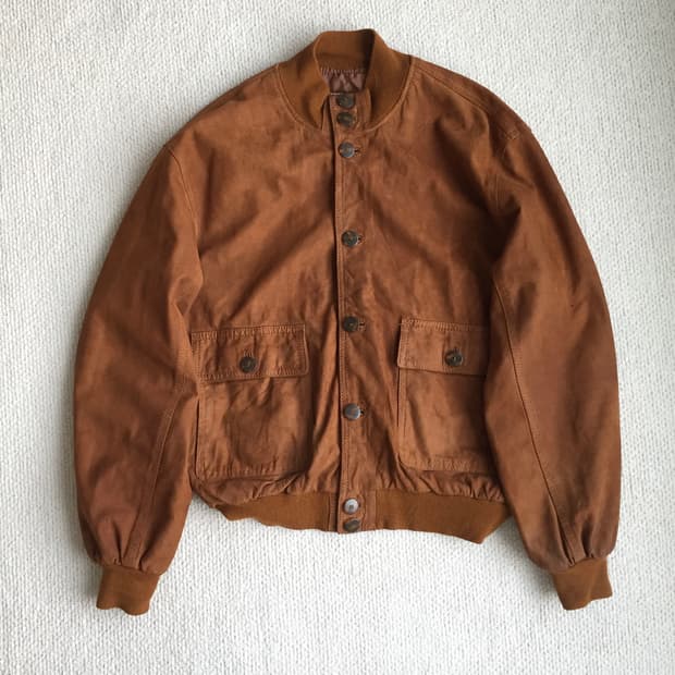 90s 이태리 메이드 a1 고트레더 자켓