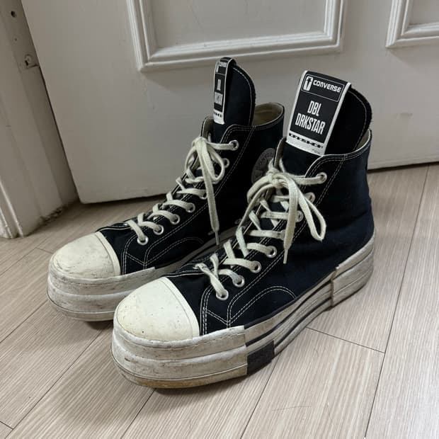 릭 오웬스 DRKSHDW x컨버스 DBL DRKSTAR 하이탑