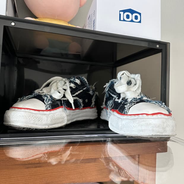 미하라 야스히로 x 나이젤 카본 로우 컷 스니커즈 원 워시 42/새상품 