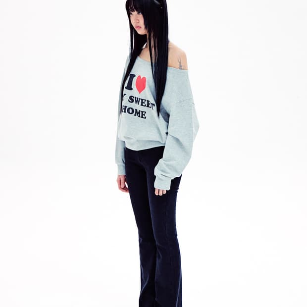 유희 YOUHEE 아이러브 오프숄더 그레이