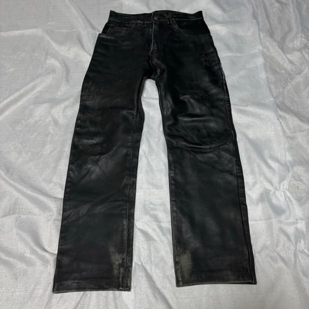 섹시 바이커 가죽 팬츠