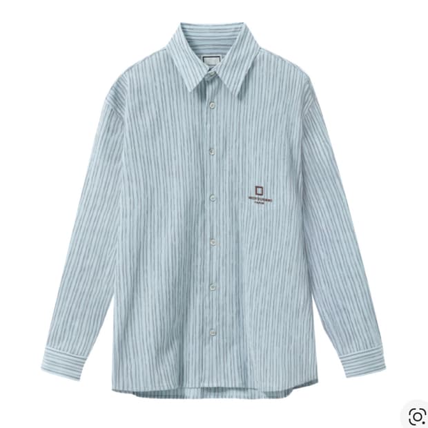 우영미 블루 스트라이프 셔츠 xl