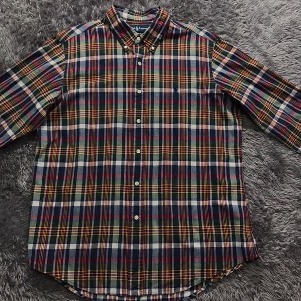 [[XL] 폴로(POLO)랄프로렌 체크 긴팔 셔츠@173