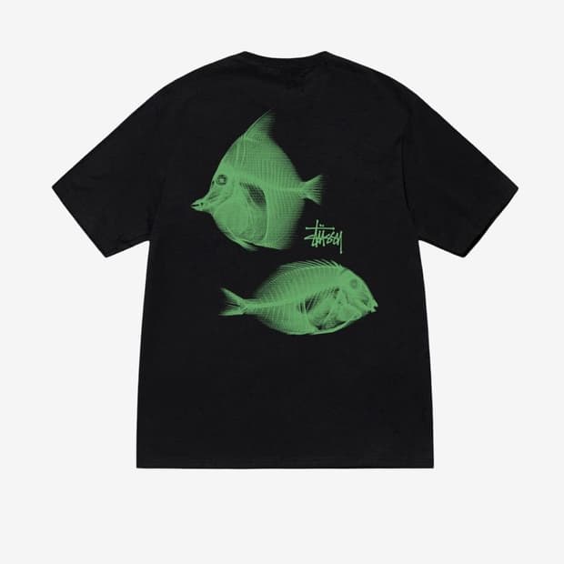 스투시 엑스레이 피싱 티셔츠 블랙 L