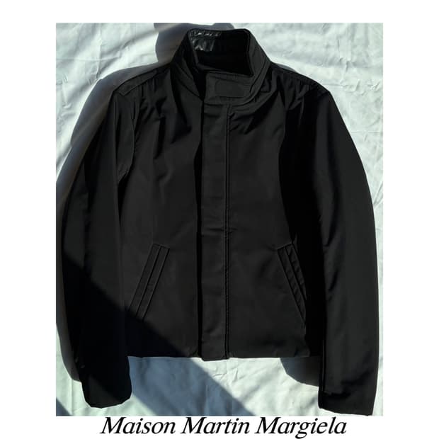 마르지엘라 16fw 레더 넥라인 패딩 자켓 아카이브 아티저널