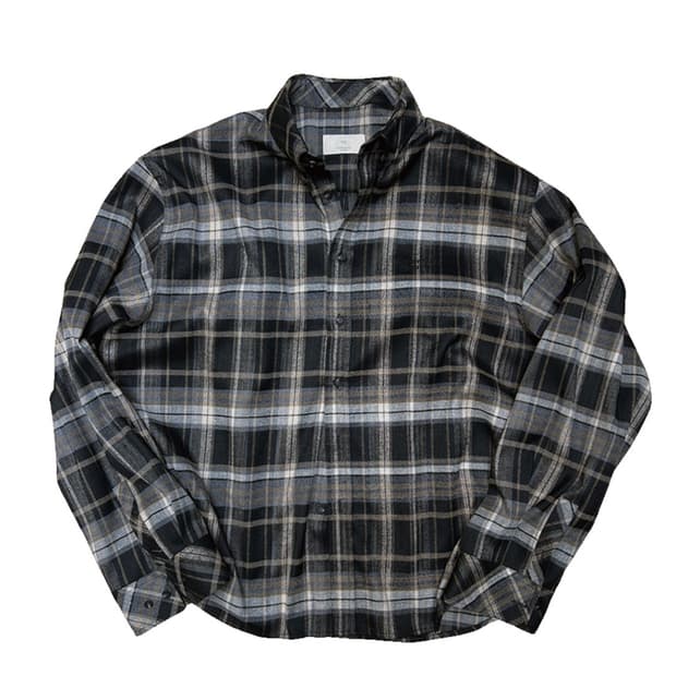 [2] 언더마이카 Mu.107 체크셔츠 브라운 (무.107)