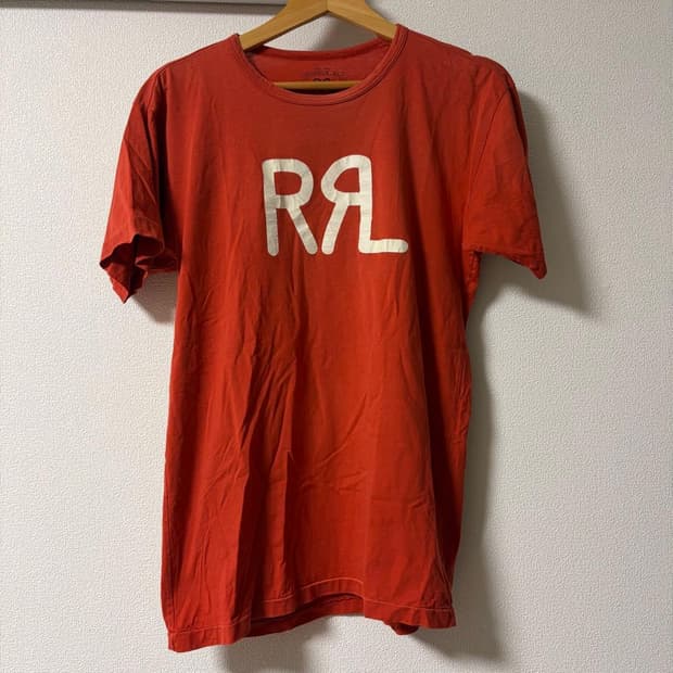RRL 더블알엘 로고 반팔 티셔츠 레드
