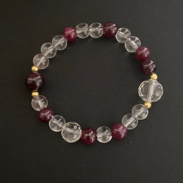 가넷 백수정 팔찌