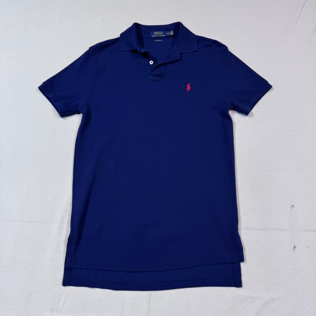 S) 폴로 랄프로렌 클래식 네이비 반팔 카라티 PK 커스텀핏