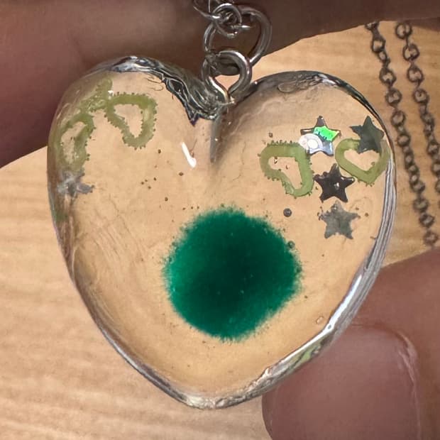 일본 마리모 하트 실버 팬던트 목걸이 후와후와하우스