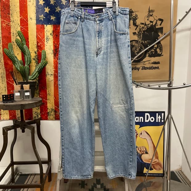 90s 리바이스 실버탭 빈티지 워싱 와이드 데님 팬츠