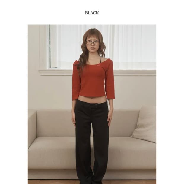 Toh 티오에이치 슬랙스 Effie double slacks 블랙 1