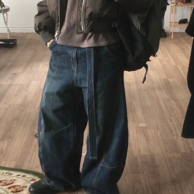 비긴202 바인드라인 커브드팬츠 2사이즈