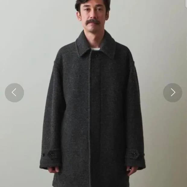 스티븐 알란 니트 플렉 하프 발마칸 코트