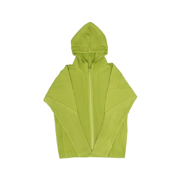 이세이 미야케 옴므플리세 MC 준 후드 리프 그린