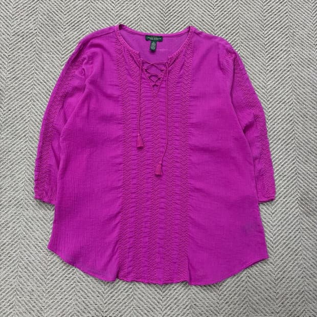 로렌랄프로렌 보헤미안 튜닉 블라우스 v2928