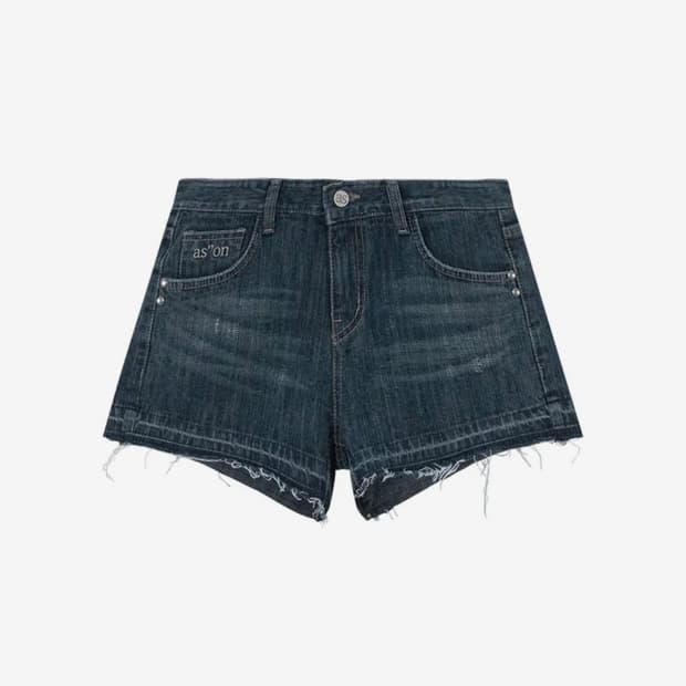 애즈온 FOLD DENIM SHORT PANTS