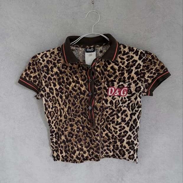 D&G Dolce & Gabbana Leopard Logo Top
