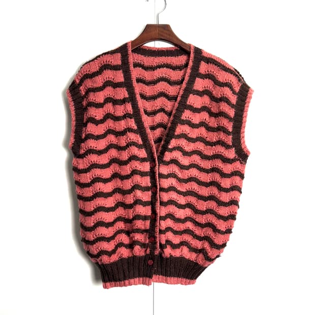 빈티지 니트 한텐 베스트