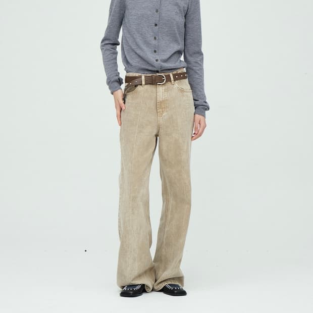 마지셔우드 데님팬츠 SNOW WASHED BOOTSCUT DENIM