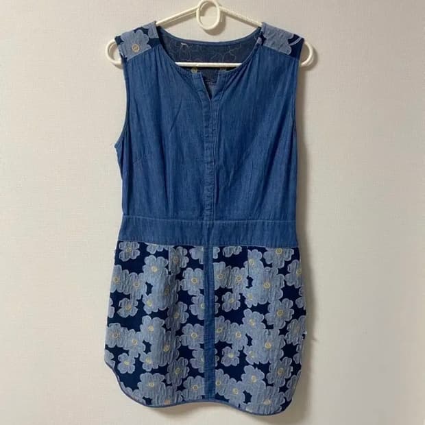 빈티지 모리걸 하구미 꽃 민소매 원피스