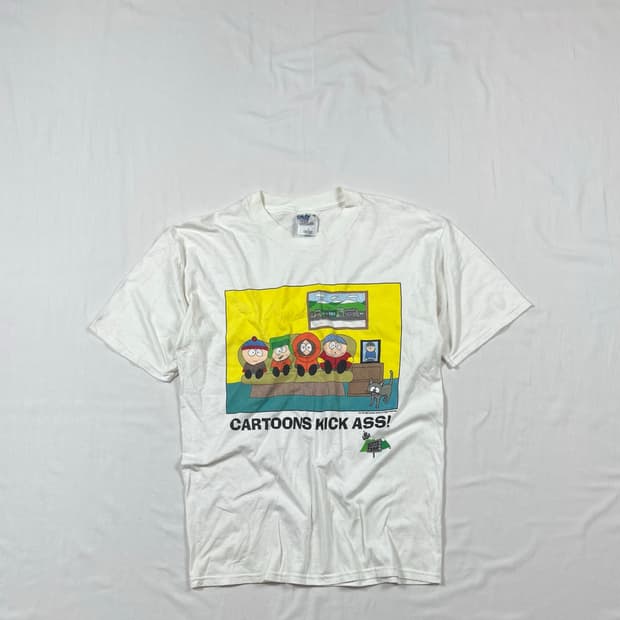 90’s 98년도 사우스파크 south park 카툰 프린트 반팔티