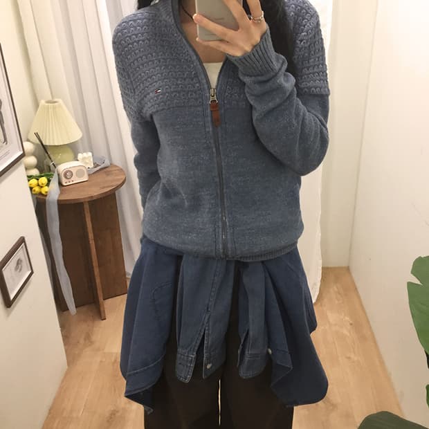 Women Tommy Hilfiger Knit Zipup 100